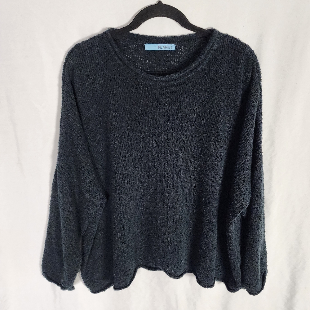 Planet Womens Pima Cotton Cropped Sweater